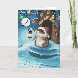 Cartão De Festividades Eu ouvi Papais noeis?