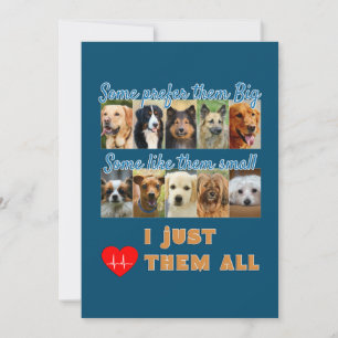 Cartão De Festividades Eu Só Amo A Todos Os Cães Foto Design