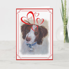 CARTÃO DE FESTIVIDADES EU SOU O SEU NAMORADOS, STATELY AUBURN SETTER MIX
