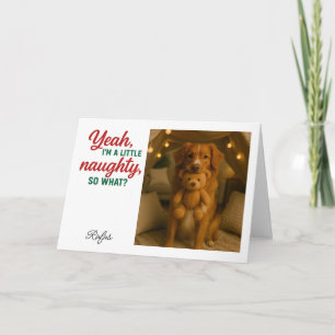Cartão De Festividades Eu Sou Travesso, E Daí Foto de Natal