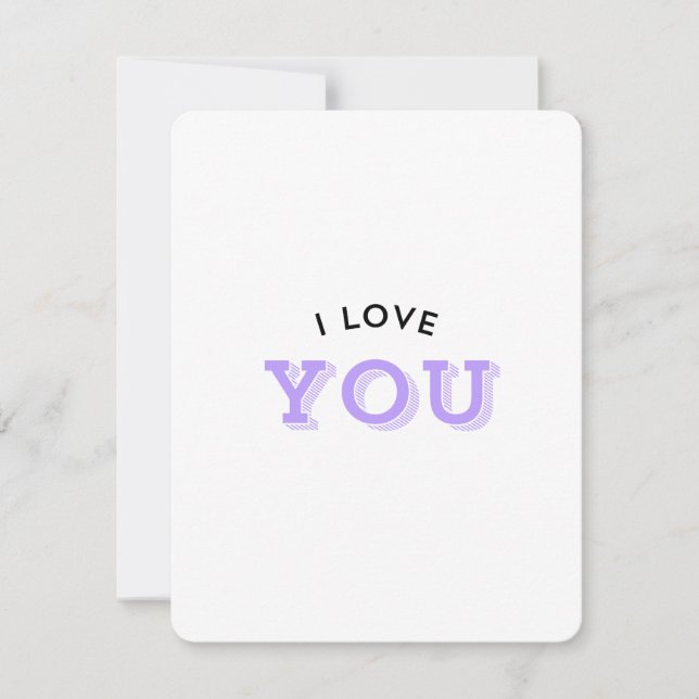 Cartão De Festividades Eu Te Amo (Frente)
