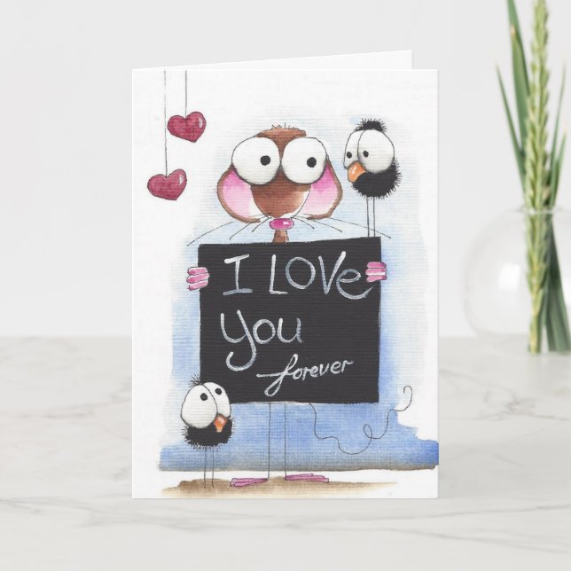 Cartão De Festividades Eu te amo. (Frente)