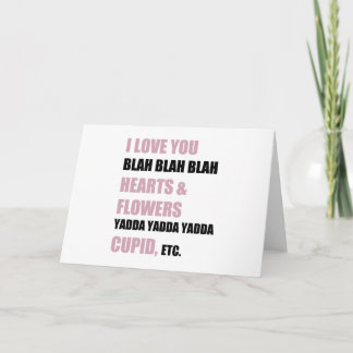 Cartão De Festividades Eu Te Amo Blah Blah Blah