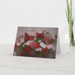 Cartão De Festividades Eu Te Amo com Flores