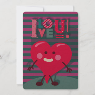 Cartão De Festividades Eu Te Amo! Eu Realmente Tenho! Personalizar o Na