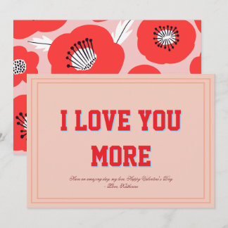 Cartão De Festividades Eu Te Amo Mais Floral Valentine Design Plano