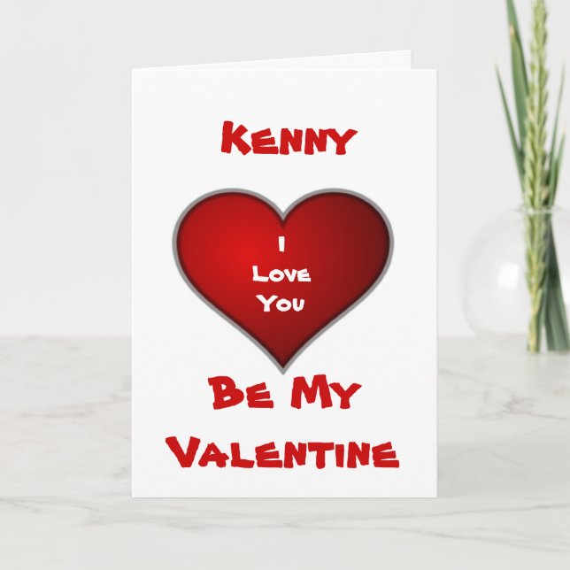 Cartão De Festividades Eu Te Amo - Seja Meu Namorados (Frente)