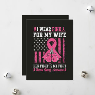 Cartão De Festividades Eu Uso Rosa Pela Minha Esposa A Luta Dela É Minha