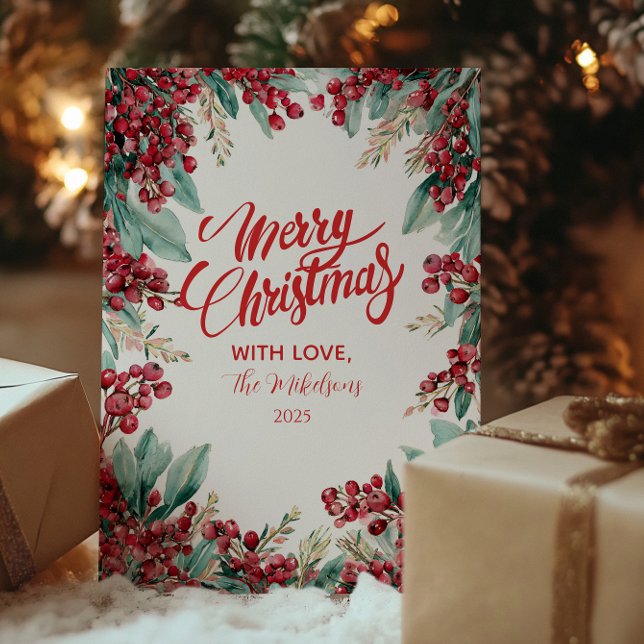 Cartão De Festividades Eucalipto e Pinheiro de Natal (Criador carregado)