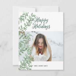 Cartão De Festividades Eucalyptus Branches Felizes Foto Personalizada de 