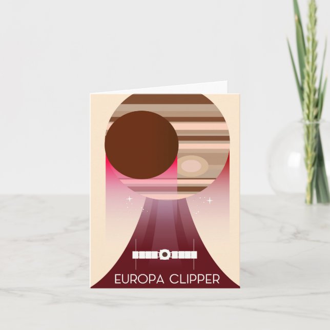 Cartão De Festividades Europa Clipper Space Art (Frente)