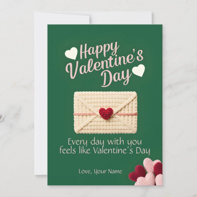 Cartão De Festividades Every Day Feels Like Valentine’s Day Love Card (Frente)