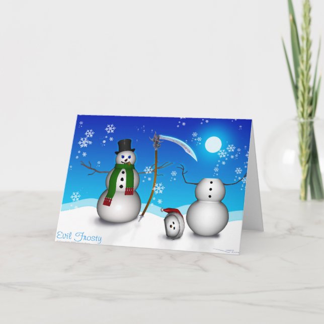 Cartão De Festividades Evil Frosty (Card) (Frente)