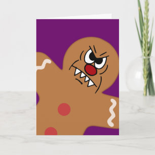 Cartão De Festividades Evil Gingerbread Man Cookie
