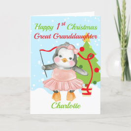 Cartão De Festividades Excelente Avô Feliz 1rua Pinguim de Natal