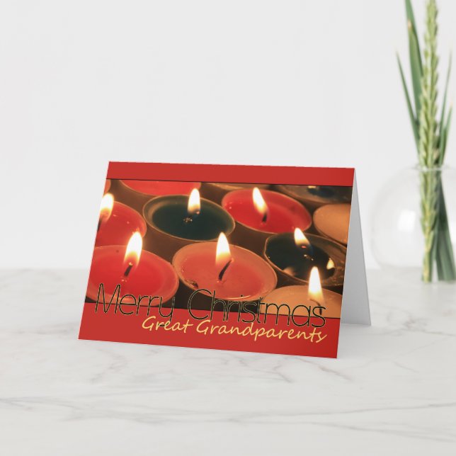 Cartão De Festividades Excelente Avós Feliz Natal (Frente)