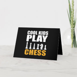 Cartão De Festividades Excelente Chess Kids Chess Piece Girls Boys