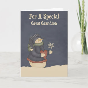 Cartão De Festividades Excelente Magic Snowflake de Natal Avô