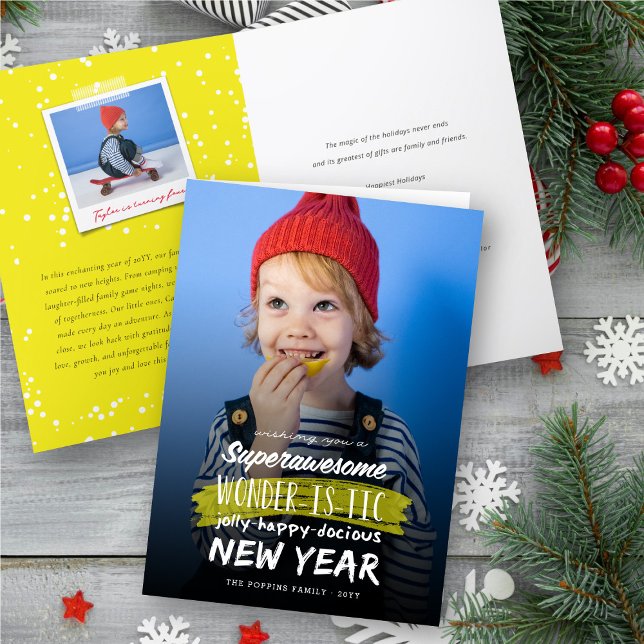 Cartão De Festividades Excelente Maravilha Jolly Feliz Ano Apípdoso (Criador carregado)