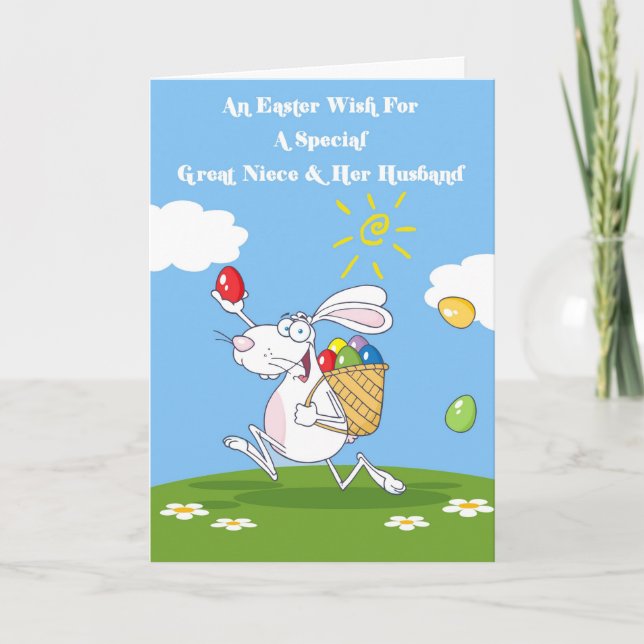 Cartão De Festividades Excelente Niece e seu marido abençoam a placa de P (Frente)