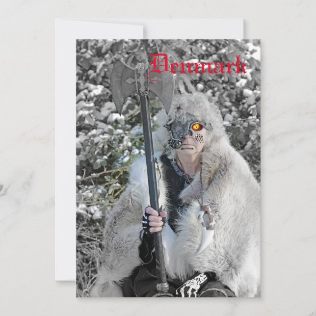 Cartão De Festividades Excelente Warrior Denmark Flat Card! (Frente)