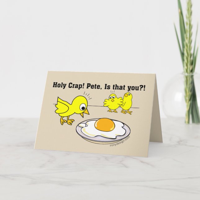 Cartão De Festividades Excremento santamente! Pete, é que você? Brown (Frente)