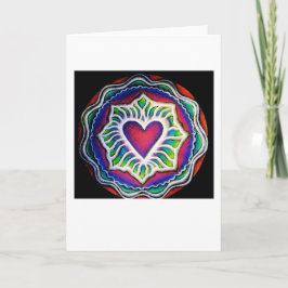 Cartão De Festividades Expanding Heart Mandala Card