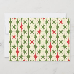 Cartão De Festividades Explosões de Estrela de Natal Retro Modernas de Me