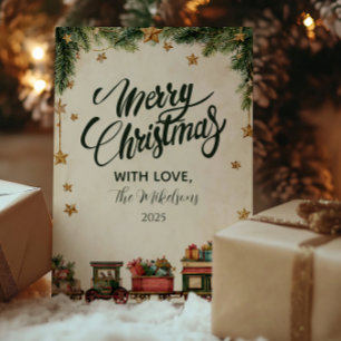 Cartão De Festividades Expresso de Brinquedos Caprichosos de Natal