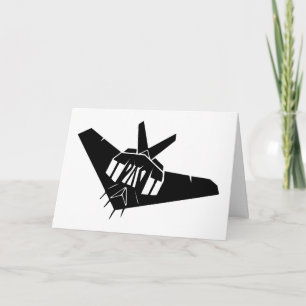 Cartão De Festividades F117 Stealth Fighter Bomber Silent Night America