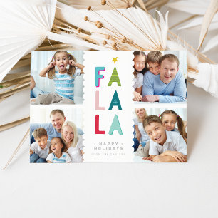 Cartão De Festividades FA LA 4 FOTO FOTO Festiva família de diversão ou