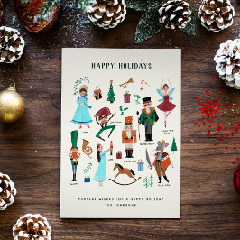 Cartão De Festividades Fa La Christmas Nutcracker Balé Dancer