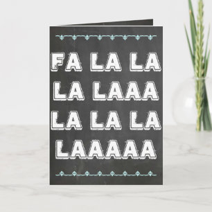 Cartão De Festividades Fa La La