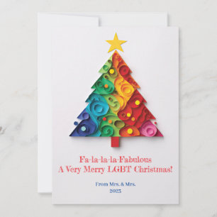 Cartão De Festividades Fa-la-la-la-Fabuloso: Um Natal LGBT Muito Alegre!