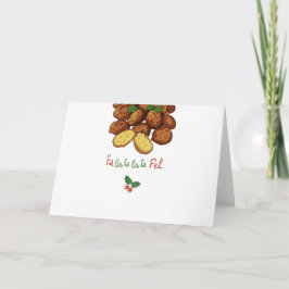 Cartão De Festividades Fa la la la la fel - Produce Pun Holiday Card