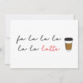 Cartão De Festividades Fa la latte Funny Cafe Holiday Card