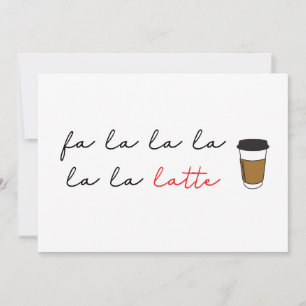 Cartão De Festividades Fa la latte Funny Cafe Holiday Card