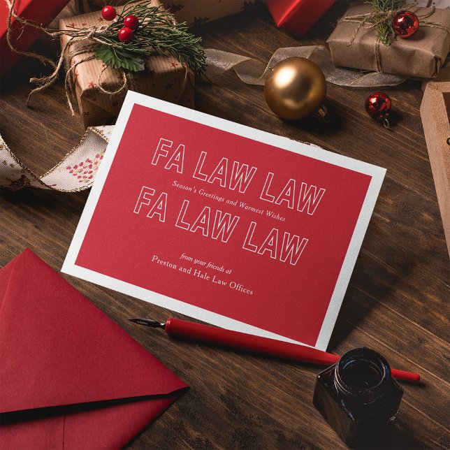 Cartão De Festividades Fa Law Law Funny Lawyer Joke Christmas (Criador carregado)