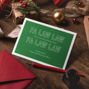 Cartão De Festividades Fa Lei Lei Advogado Engraçado Piada Natal