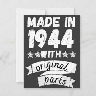Cartão De Festividades fabricado em 1944 com peças originais,
