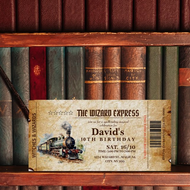 Cartão De Festividades Fabuloso Aniversário de criança Magical Party (Criador carregado)