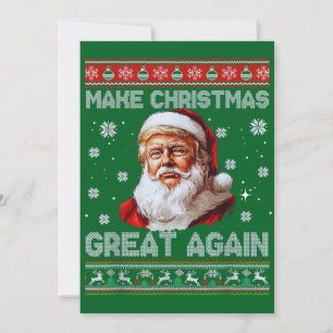 Cartão De Festividades Faça o Excelente de Natal de novo Trump Papai Noel