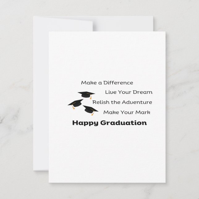 Cartão De Festividades Faça uma diferença em uma graduação (Frente)