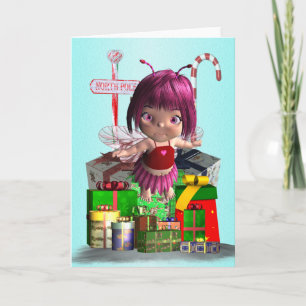 Cartão De Festividades Fada de Natal