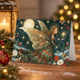 Cartão De Festividades Fada do Natal