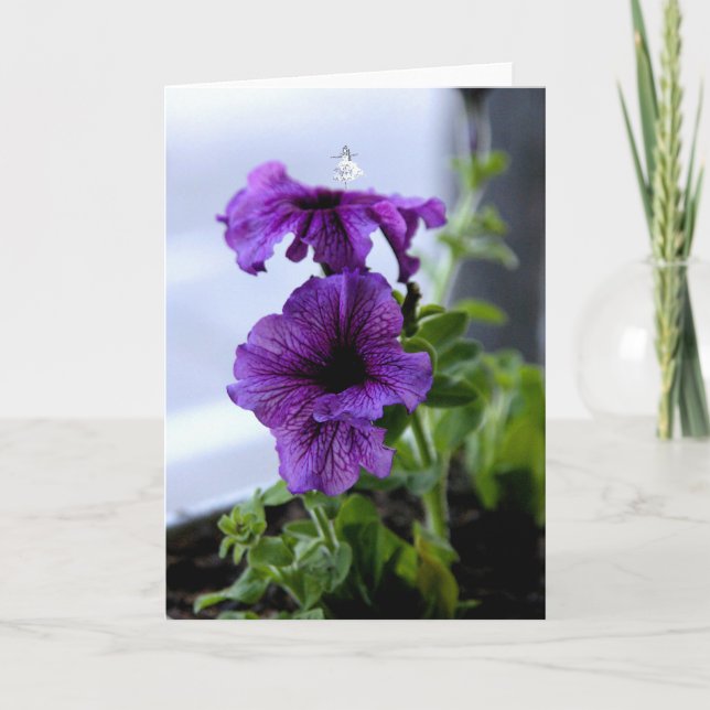 Cartão De Festividades Fada-sombra lavanda (Frente)