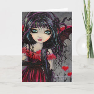 Cartão De Festividades Fada Vampira Namorada Arte do Dia dos Namorados