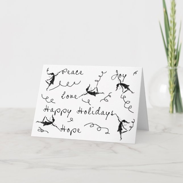 Cartão De Festividades Fadas da Arte Boas Festas (Frente)