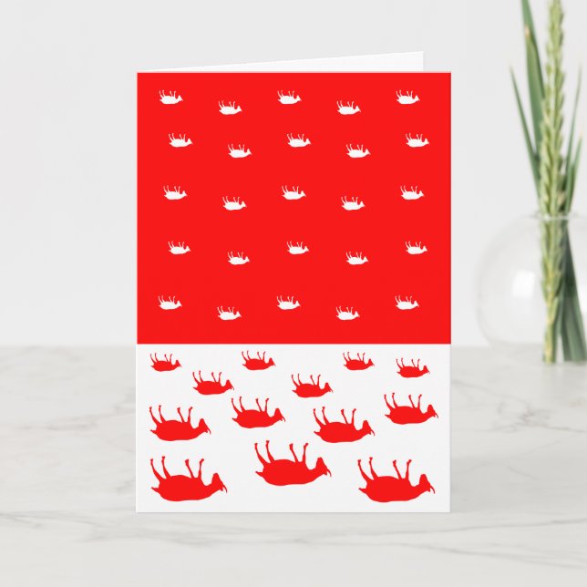 Cartão De Festividades Fainting Goats Christmas Card (Frente)