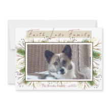 Faith Love Família Festivo Pine Branch Natal